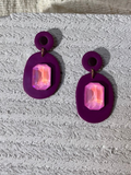 Boucles d'oreilles REFLETS D'AUTOMNE rose