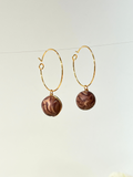 Boucles d'oreilles LARMES DE JOIE marron glacé