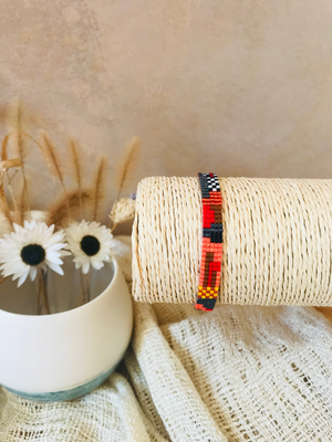 Bracelet MINI ABORIGENE, en perles Miyuki Delicas avec fermoir coulissant