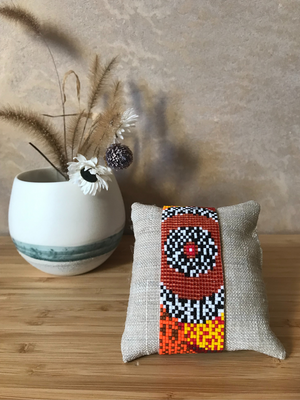 Bracelet ABORIGENE, en perles Miyuki Delicas avec fermoir coulissant