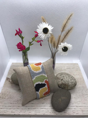 Bracelet Art ABSTRAIT, en perles Miyuki Delicas avec fermoir coulissant