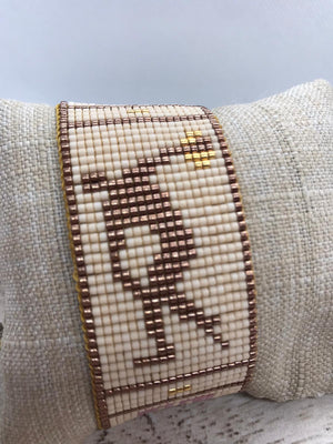 Bracelet DISCOBOLE beige en perles Miyuki